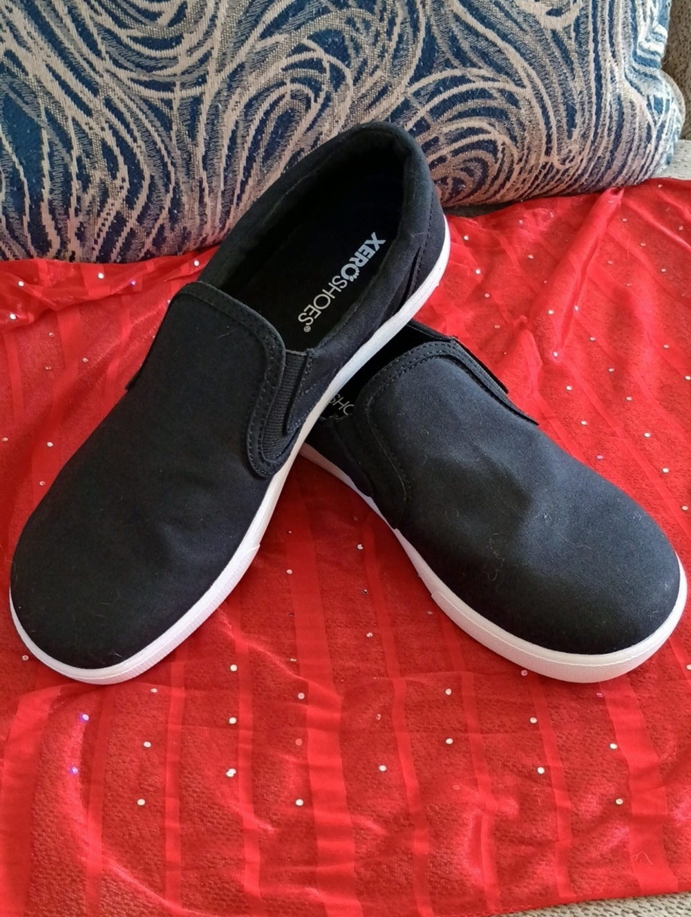 Xero Shoes Black Slip-On Canvas Sneakers for Women